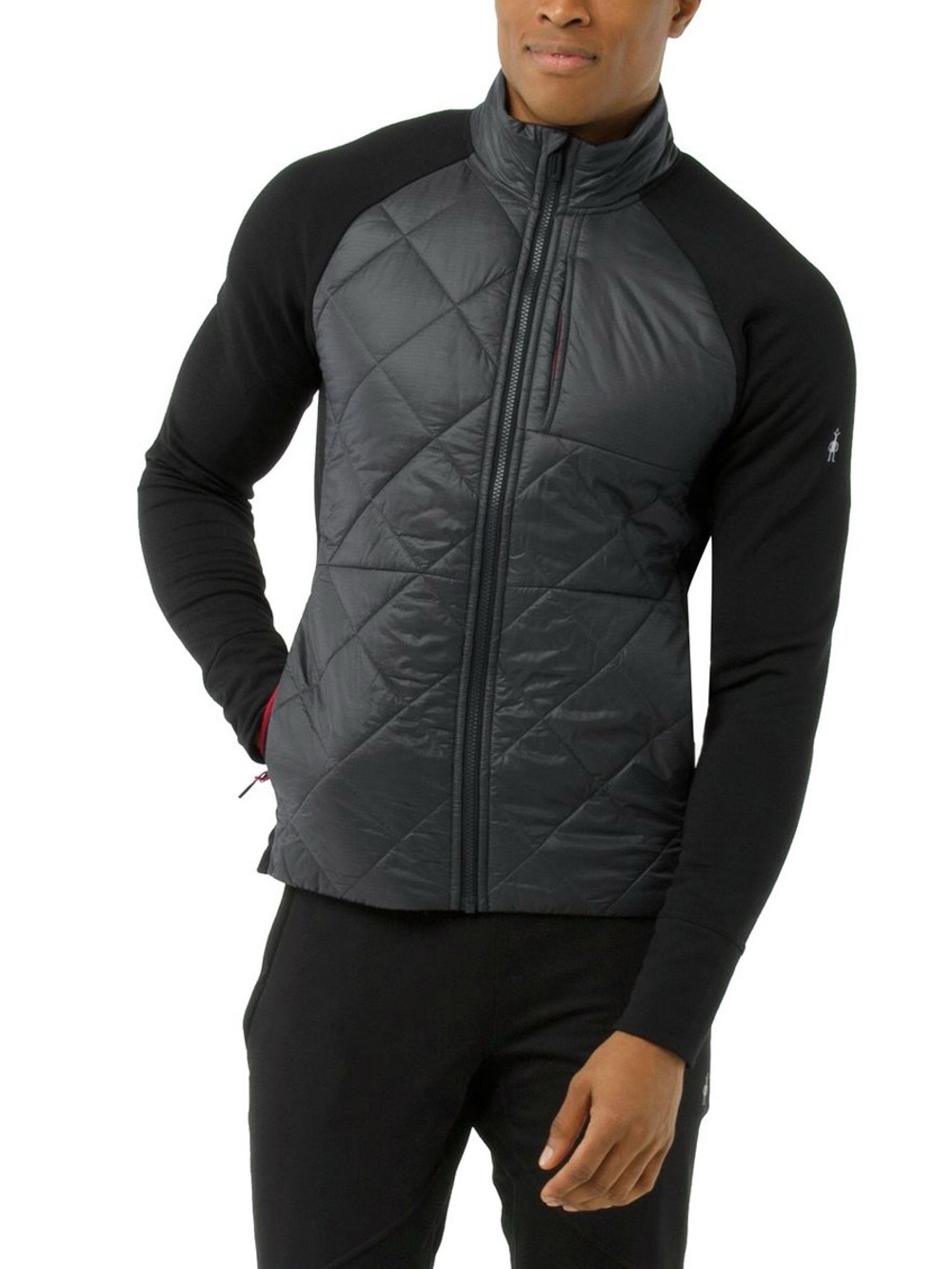 Smartwool Smartloft 120 Insulated Jacket Mens Black Gray Merino Wool